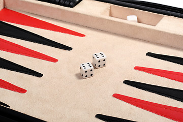Image showing Backgammon. A double: two six