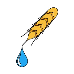 Image showing Wheat With Drop Icon