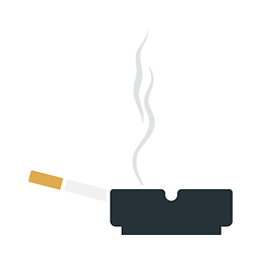 Image showing Cigarette In An Ashtray Icon