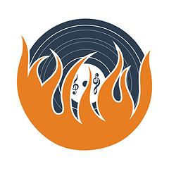 Image showing Flame Vinyl Icon