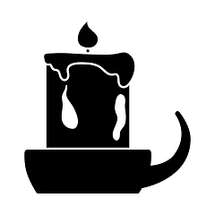 Image showing Candle In Candlestick Icon