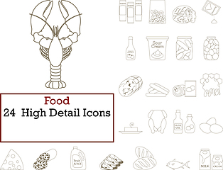 Image showing Food Icon Set