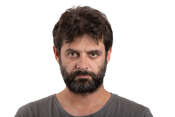 Image showing portrait of ordinary bearded man
