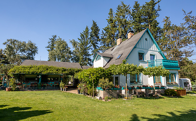 Image showing Beautiful house in spring garden