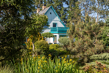 Image showing Beautiful house in spring garden