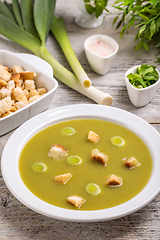 Image showing Leek and potato soup