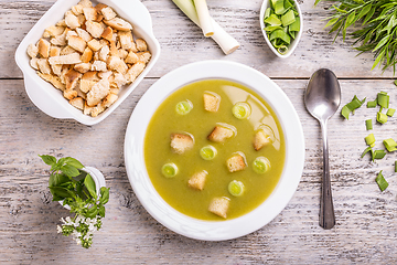 Image showing Leek and potato soup