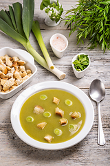 Image showing Leek soup