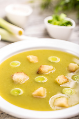 Image showing Leek cream soup