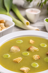 Image showing Leek cream soup