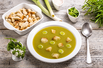 Image showing Leek and potato soup