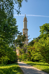 Image showing Minaret in Valtice Lednice area, Czech Republic