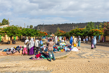 Image showing tigray people in center of of Aksum, Ethiopia Africa