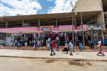 Image showing tigray people in center of of Aksum, Ethiopia Africa