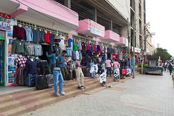 Image showing tigray people in center of of Aksum, Ethiopia Africa