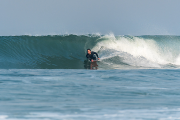 Image showing Bodyboarder in action