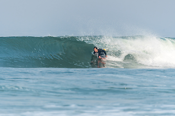 Image showing Bodyboarder in action