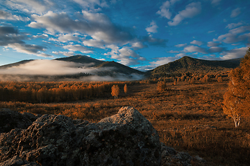 Image showing Sunrise in Altai mountains