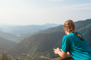 Image showing Woman in mountains