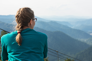 Image showing Woman in mountains