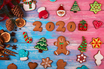 Image showing Gingerbreads for new 2020 years