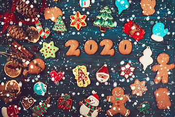 Image showing Gingerbreads for new 2020 years