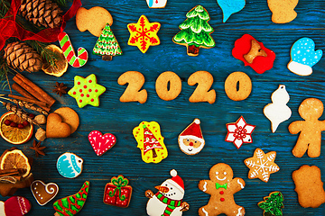 Image showing Gingerbreads for new 2020 years