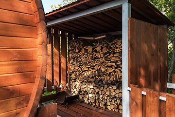 Image showing Stacks of Firewood.