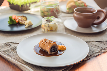 Image showing Dishes on the restaurant table