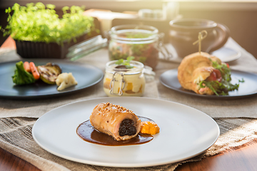 Image showing Dishes on the restaurant table