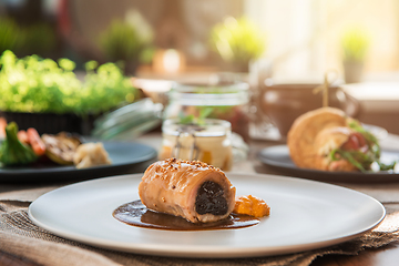 Image showing Dishes on the restaurant table