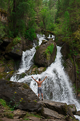 Image showing Waterfall in Altai Mountains