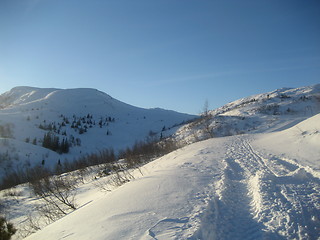 Image showing Norwegian winter mountain landscape (Numedal)