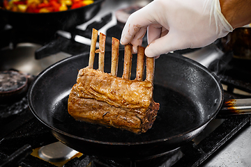 Image showing Rack of lamb chops