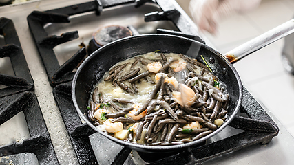 Image showing Cooking shrimp