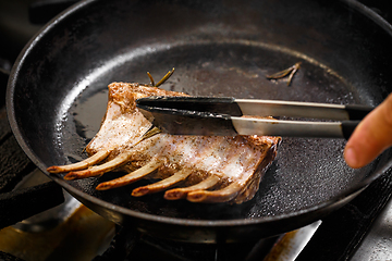 Image showing Rack of lamb chops