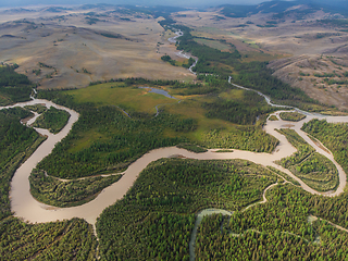 Image showing Kurai steppe and Chuya river