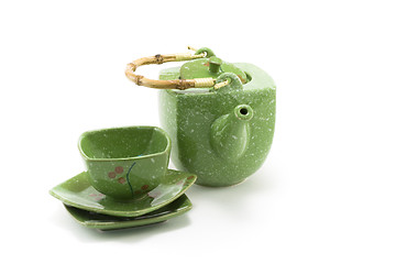 Image showing Chinese teapot and cup 2