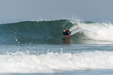 Image showing Bodyboarder in action