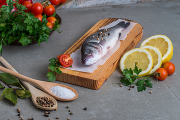 Image showing Fresh fish sea bass