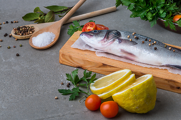 Image showing Fresh fish sea bass