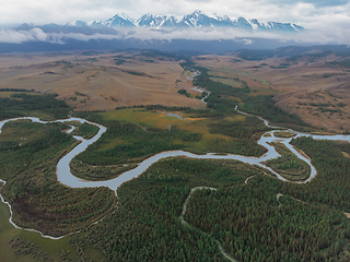 Image showing Kurai steppe and Chuya river