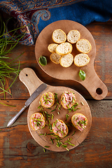 Image showing Pate with bruschetta