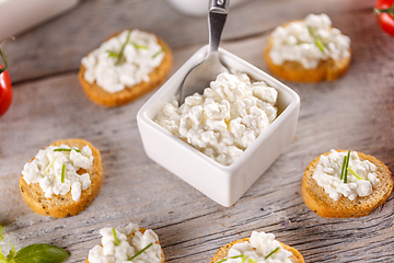 Image showing Bread rusks fine toasted appetizers