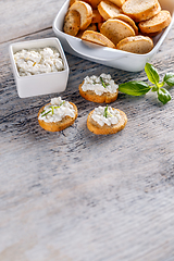 Image showing Bread rusks fine toasted appetizers