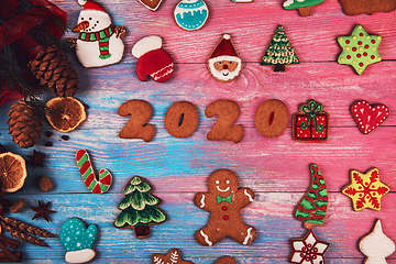 Image showing Gingerbreads for new 2020 years