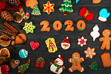 Image showing Gingerbreads for new 2020 years