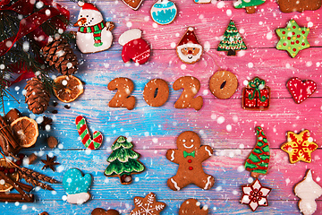 Image showing Gingerbreads for new 2020 years