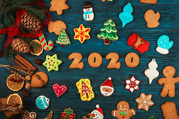 Image showing Gingerbreads for new 2020 years
