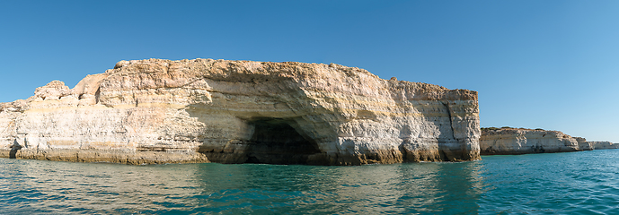 Image showing Rocky coastline near Carvoeiro